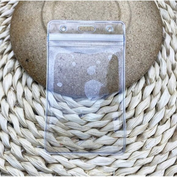 Vertical ID Badge Holders Sealable Waterproof Clear Plastic Holder,  (6P… - Picture 3 of 6